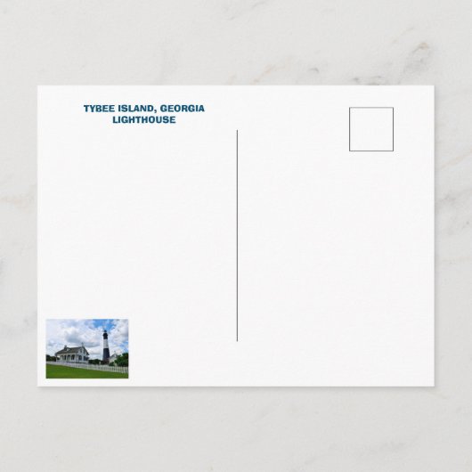 Carte Postale Tybee Island Lighthouse (Dos)