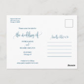 Carte Postale Tying The Knot Wedding Enregistrer La Date Photo (Dos)