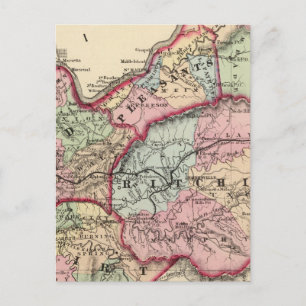 Carte Postale Tyler, Ritchie, Plaisants, Bois, Comtés de Wirt