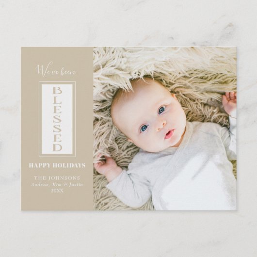 Carte Postale Tyopgraphie moderne bienheureuse (Devant)