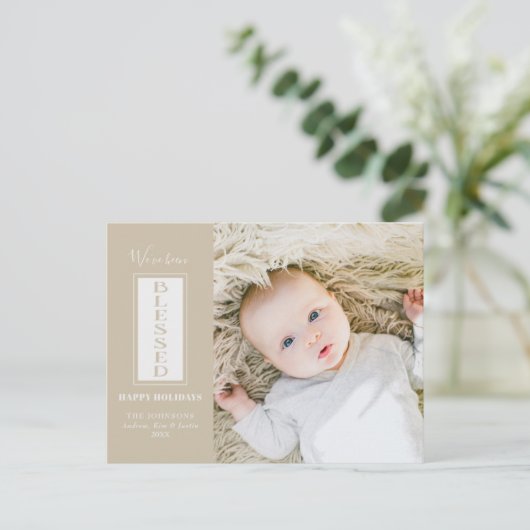 Carte Postale Tyopgraphie moderne bienheureuse (Debout devant)