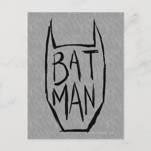 Carte Postale Type Batman en tête (Devant)