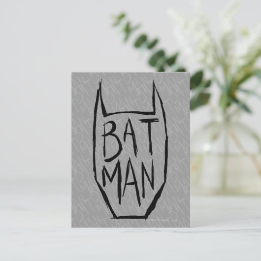 Carte Postale Type Batman en tête (Debout devant)