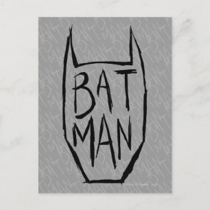 Carte Postale Type Batman en tête