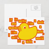 Carte Postale Type_Canard (Devant / Derrière)