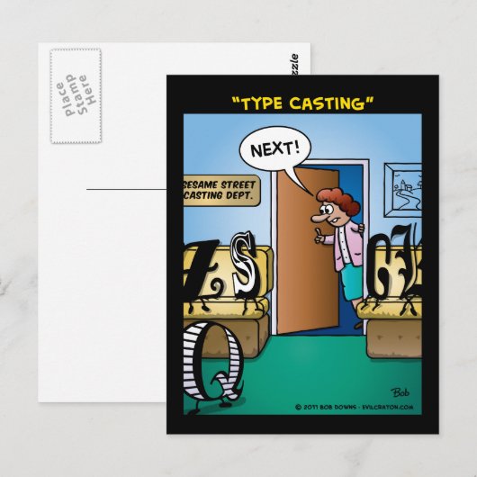 Carte Postale "Type Casting" (Devant / Derrière)