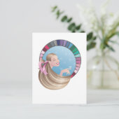 Carte Postale Type été fille avec palette (Debout devant)