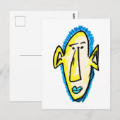 Carte Postale Type fluorescent (Devant / Derrière)