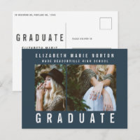 Type graduation multi photo moderne bleu et blanc