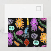 Carte Postale Types De Bactéries (Devant / Derrière)