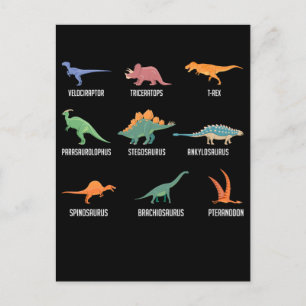 Carte Postale Types de dinosaures Spinosaurus Trex