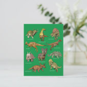 Carte Postale Types d'illustrations de dinosaures (Debout devant)
