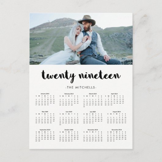 Carte Postale Typografy 2019 Photo Calendar (Devant)