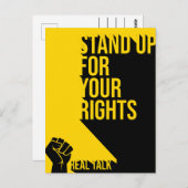 Carte Postale Typographic Défendre Vos Droits (Devant / Derrière)