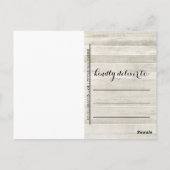 Carte Postale Typographie 2024 Merci de graduation du look bois (Dos)