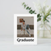 Carte Postale Typographie à la mode Diplôme photo Diplôme (Debout devant)