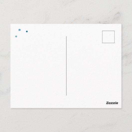 Carte Postale Typographie aquarelle Bonne année (Dos)