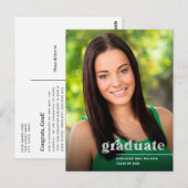 Carte Postale Typographie Argentée Moderne 2023 Photo Remise de  (Devant / Derrière)