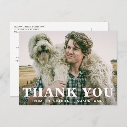 Carte Postale Typographie audacieuse Graduation moderne (Devant / Derrière)