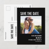 Carte Postale typographie audacieuse moderne chic enregistrer la (Devant / Derrière)