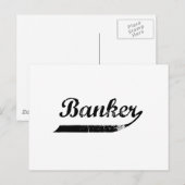 Carte Postale Typographie banquière (Devant / Derrière)