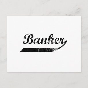 Carte Postale Typographie banquière