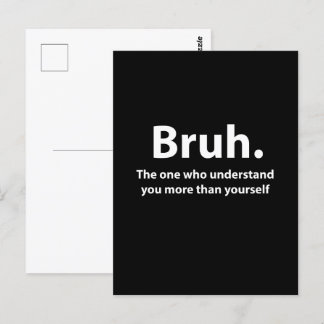 Carte Postale Typographie Bruh Bruh