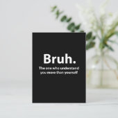 Carte Postale Typographie Bruh Bruh (Debout devant)