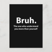 Carte Postale Typographie Bruh Bruh (Devant)