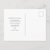 Carte Postale Typographie chic moderne photo mouvement faire-par (Dos)