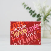 Carte Postale typographie conception de l'amour (Debout devant)