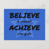 Carte Postale Typographie croyez en vous inspirant (Devant)