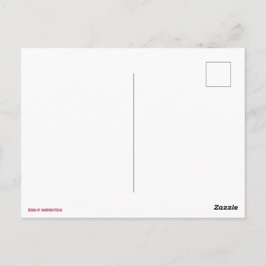 Carte Postale Typographie D'Amour Rétro Sur Les Rayures De Couch (Dos)