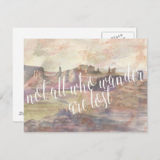 Carte Postale Typographie d'aventure IV (Devant / Derrière)