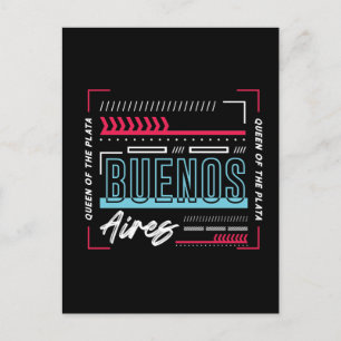 Carte Postale Typographie de Buenos Aires Graphique Argentine