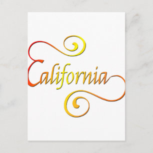 Carte Postale Typographie de Californie