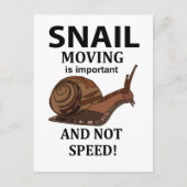 Carte Postale Typographie de citation d'animal d'escargot (Devant)
