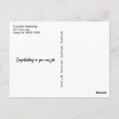 Carte Postale Typographie de citation de vie inspirante Champign (Dos)