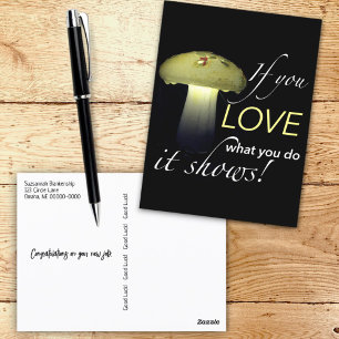 Carte Postale Typographie de citation de vie inspirante Champign