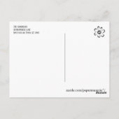 Carte Postale Typographie de confettis bleus roses pour bébé Mer (Dos)