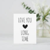 Carte Postale Typographie de déclaration d'amour pour longtemps (Debout devant)