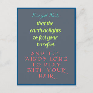 Carte Postale Typographie de devis inspirante