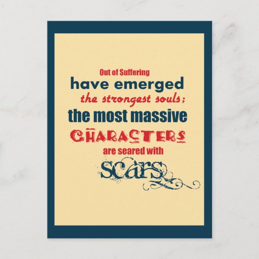 Carte Postale Typographie de devis inspirante (Devant)