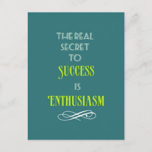 Carte Postale Typographie de devis inspirante