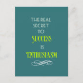 Carte Postale Typographie de devis inspirante (Devant)