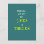 Carte Postale Typographie de devis inspirante (Devant)