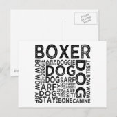 Carte Postale Typographie de la boîte (Devant / Derrière)