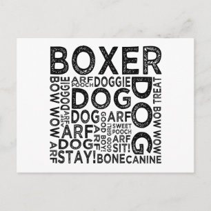 Carte Postale Typographie de la boîte