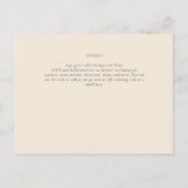 Carte Postale Typographie de mariage moderne à la crème de magno (Dos)