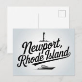 Carte Postale Typographie de Newport, Rhode Island (Devant / Derrière)